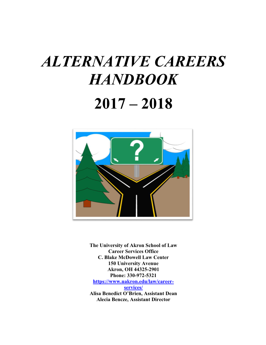 Alternative Careers Handbook 2017 – 2018