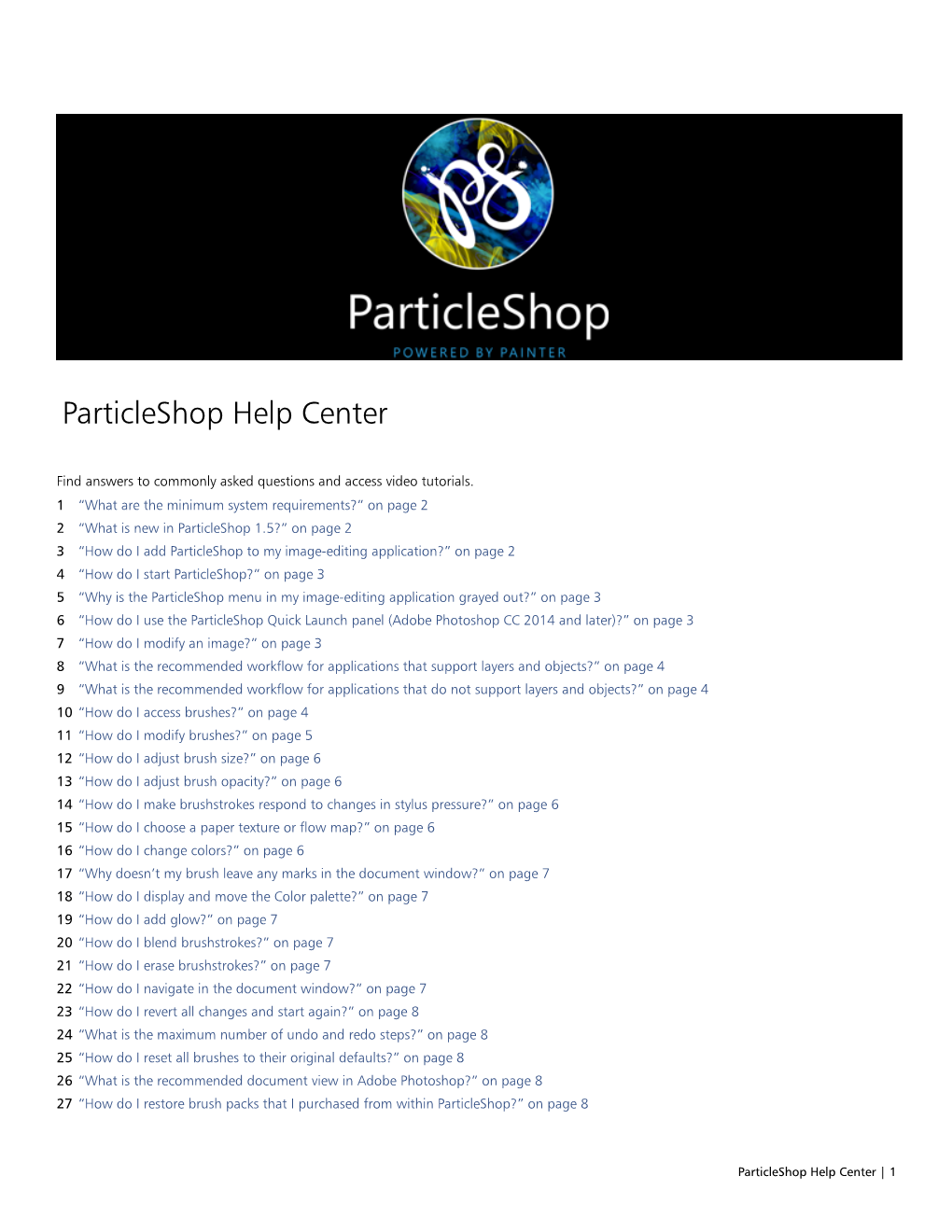Particleshop Help Center