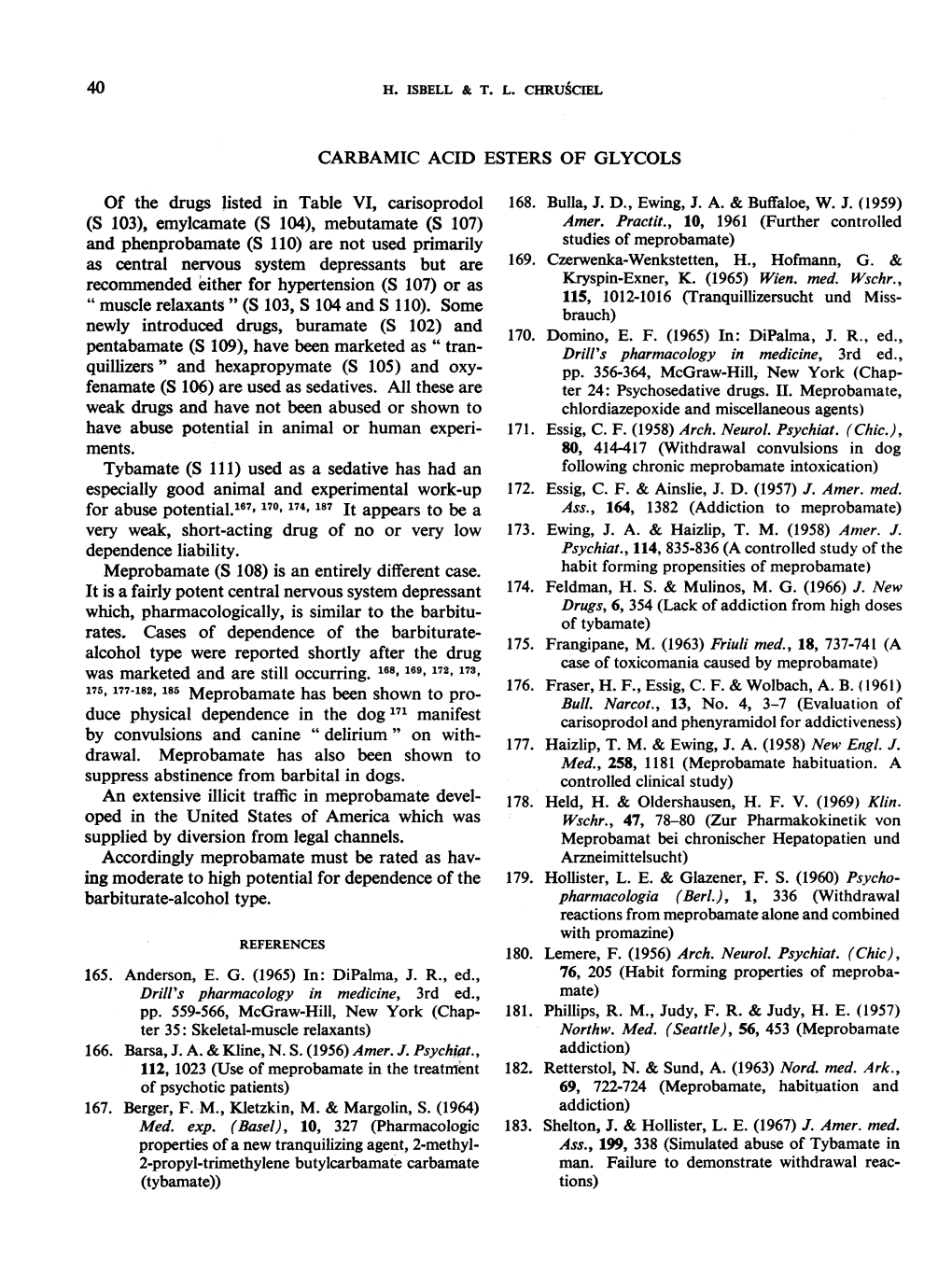 Was Marketed and Are Still Occumng. 168' 1699 172, 173, 175, 177-182, 185 Meprobamate Has Been Shown to Pro- 176