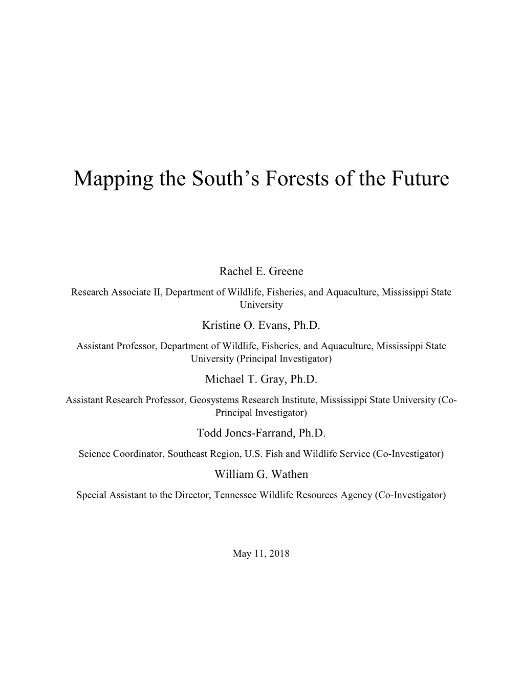 Mapping the South's Forests of the Future