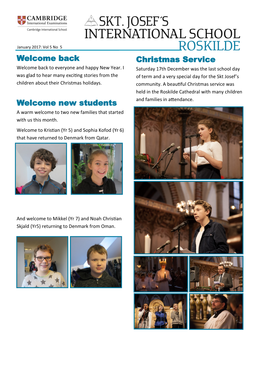 Back Welcome New Students Christmas Service
