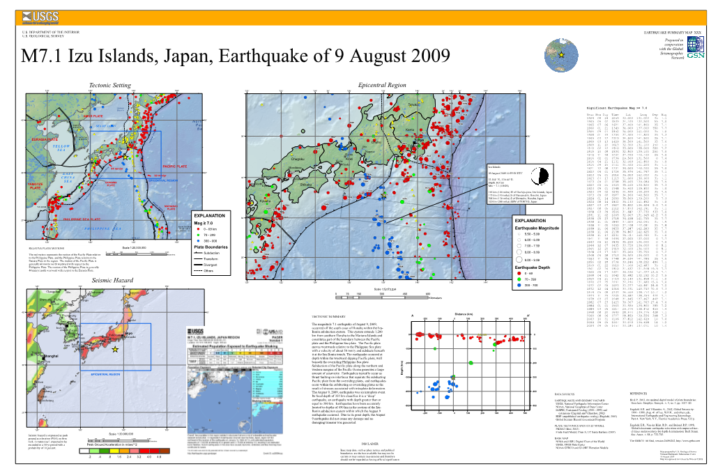 Tectonic Setting Seismic Hazard Epicentral Region