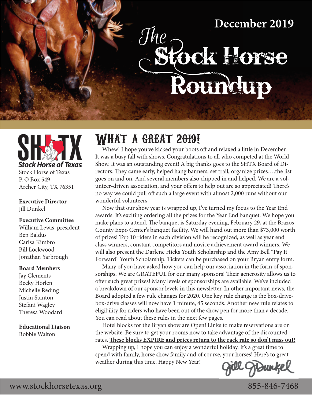 December 2019 Stock Horse Roundup