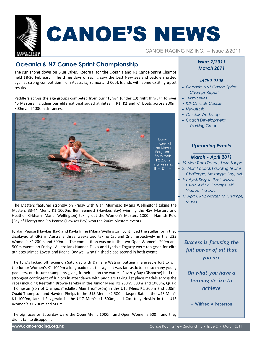 March 2011 Newsletter