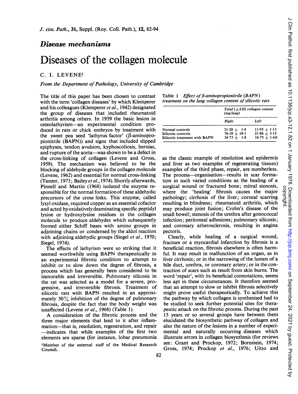 Diseases of the Collagen Molecule C