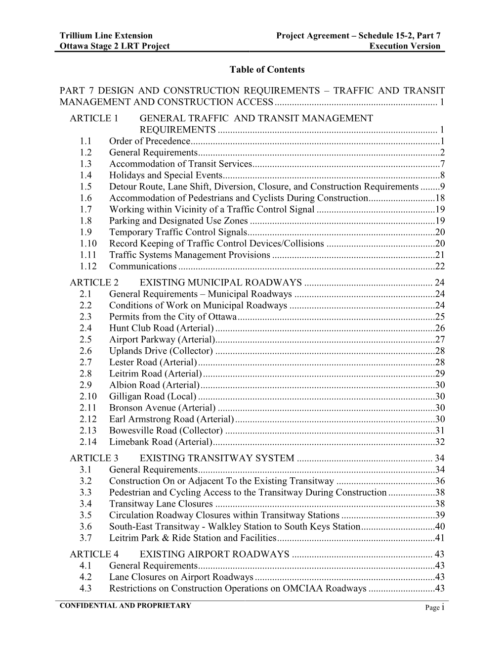 Traffic and Transit Management and Construction Access