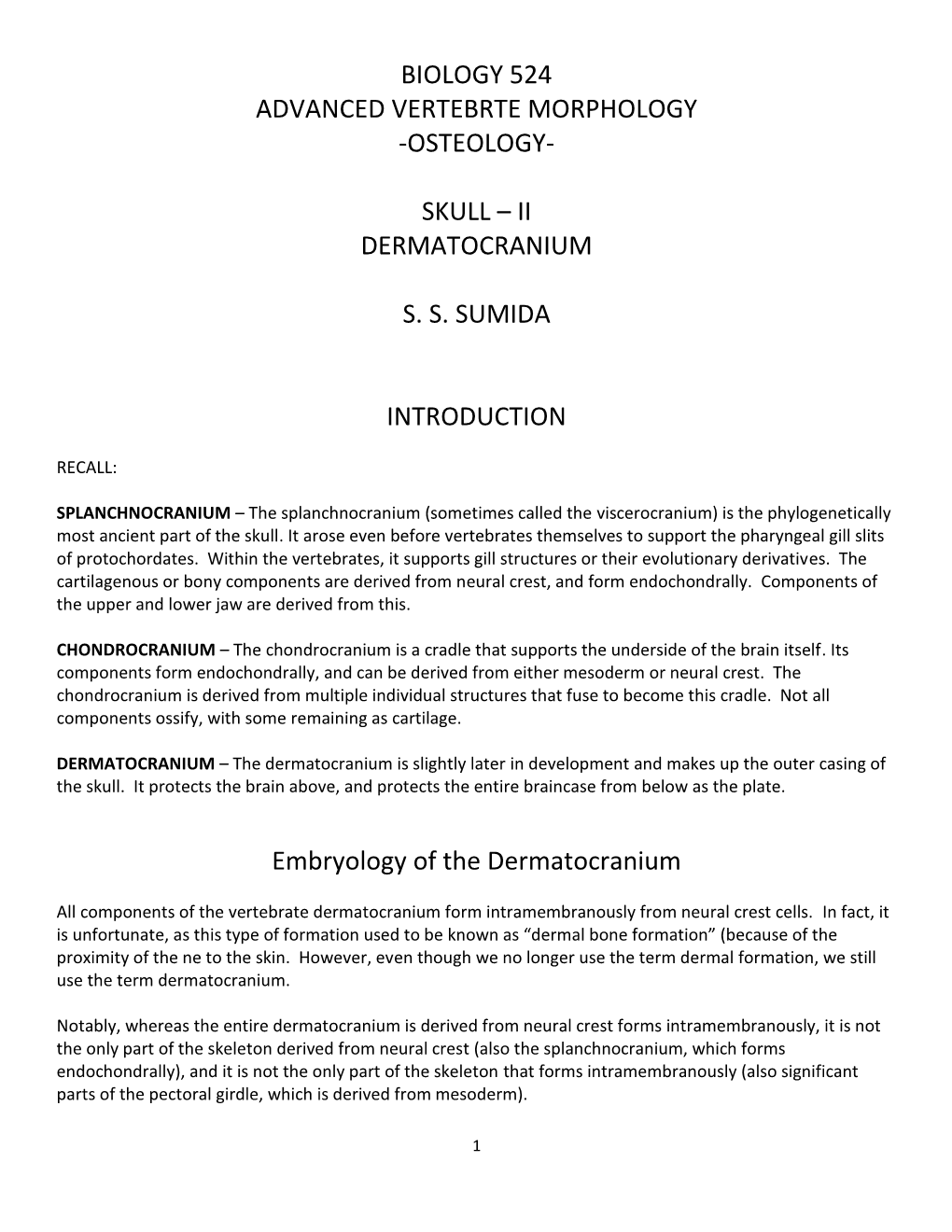 Skull – Ii Dermatocranium