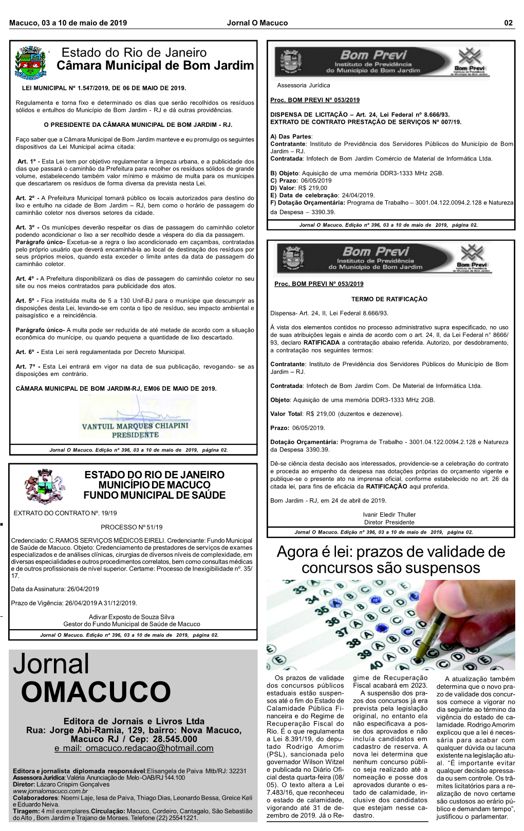 Jornal O MACUCO – Edição