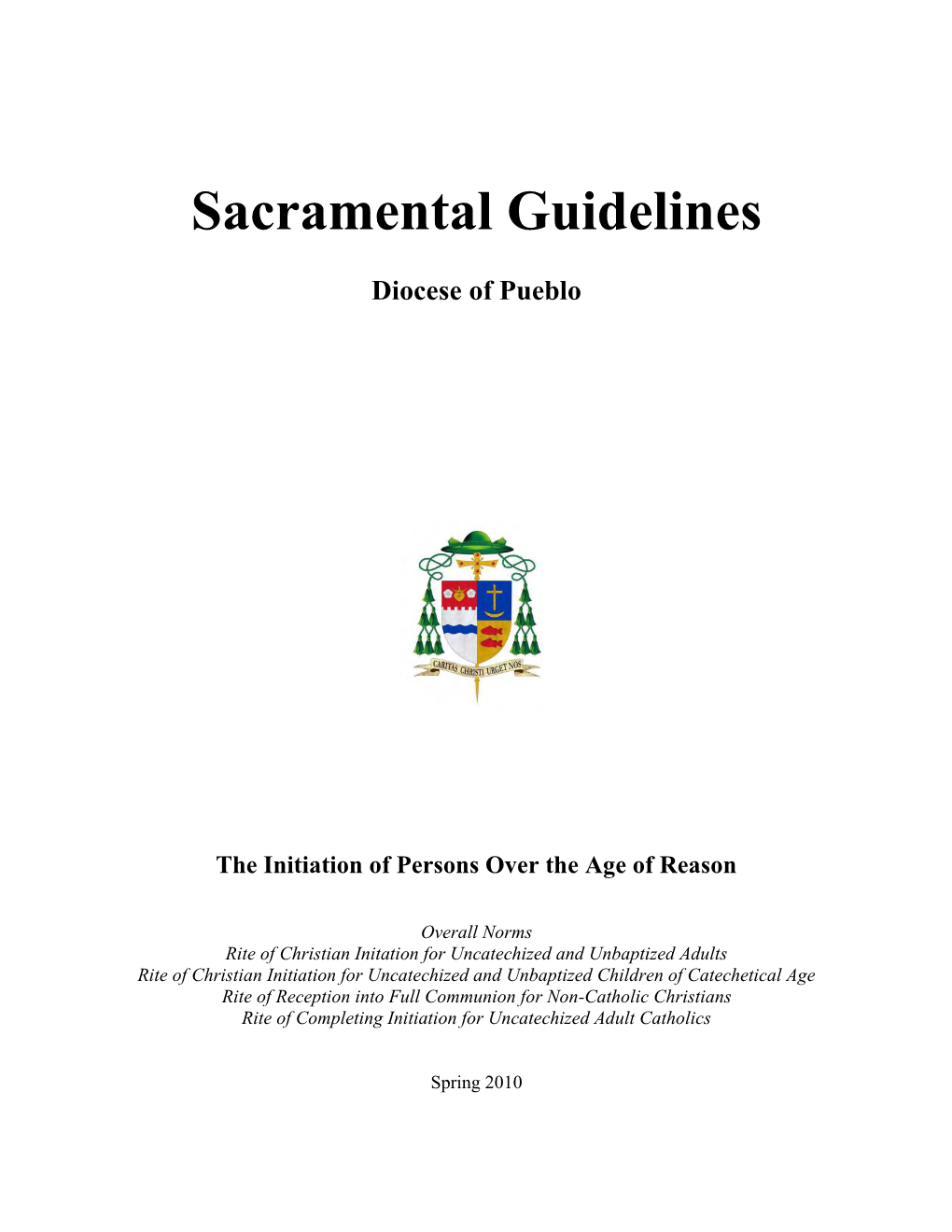 Sacramental Guidelines