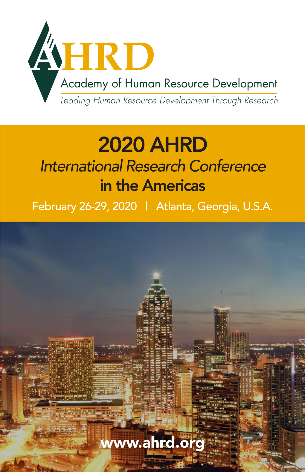 2020 AHRD International Research Conference in the Americas February 26-29, 2020 | Atlanta, Georgia, U.S.A