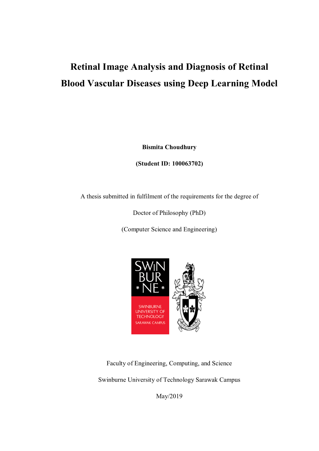 Retinal Image Analysis and Diagnosis of Retinal Blood Vascular Diseases Using Deep Learning Model