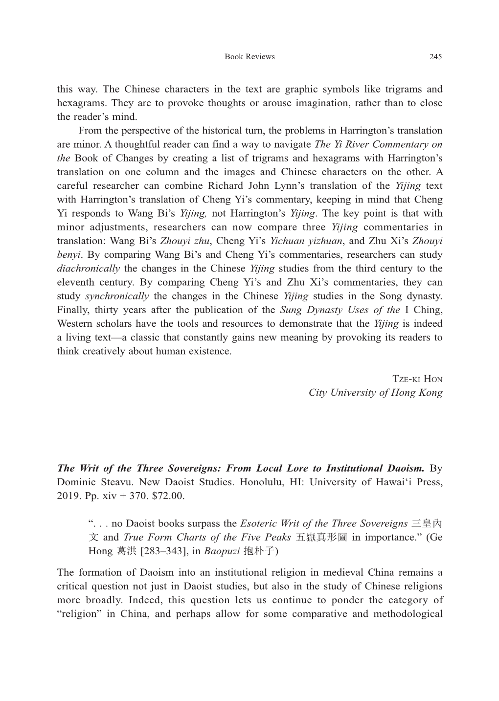 The Writ of the Three Sovereigns: from Local Lore to Institutional Daoism