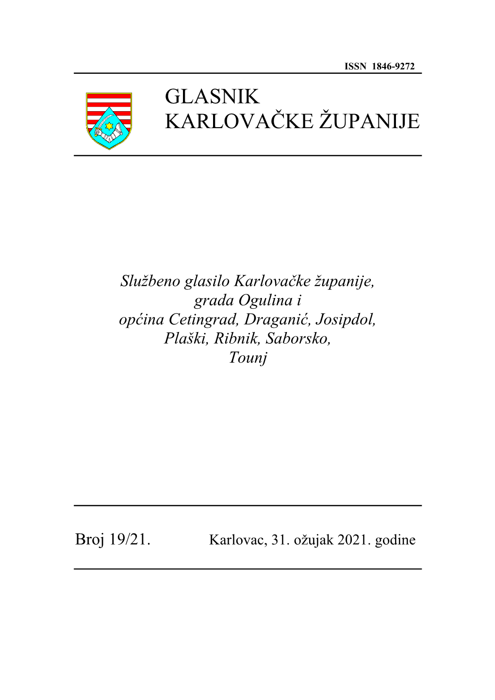 Županijski Glasnik Br. 19 / 21