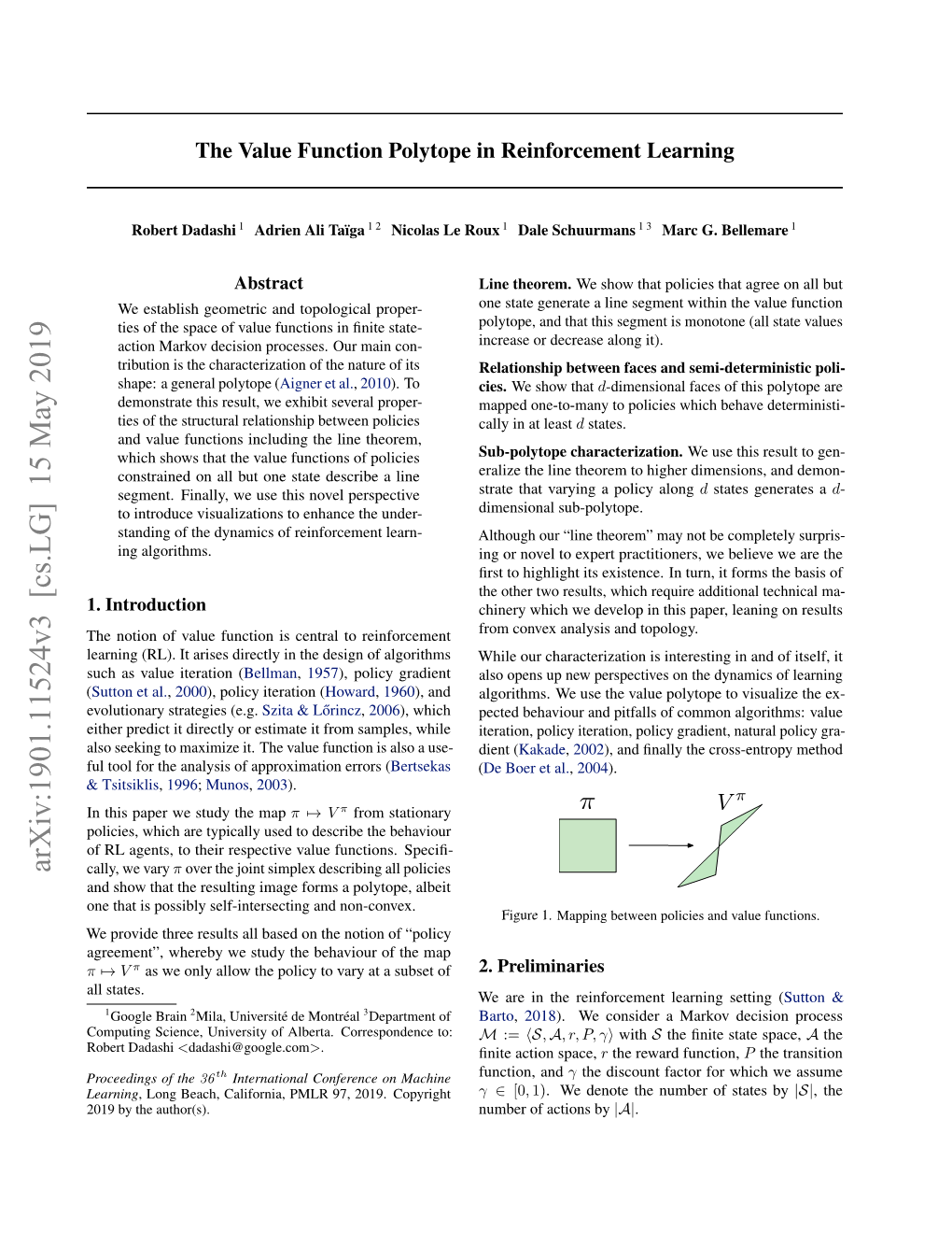 The Value Function Polytope in Reinforcement Learning