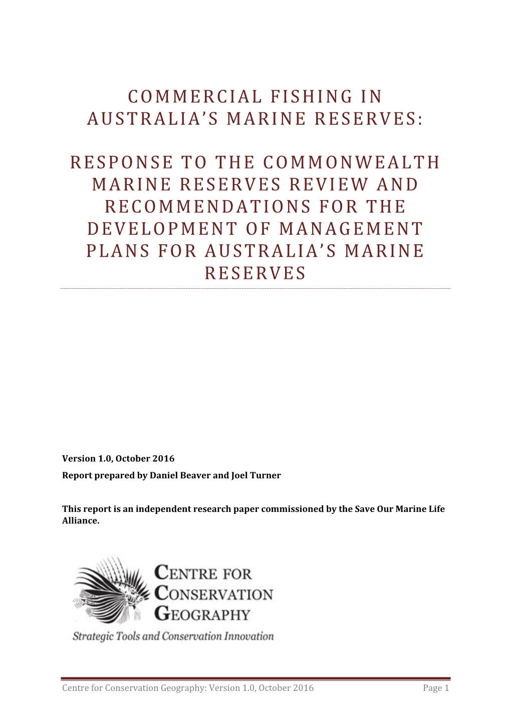 Commercial Fishing in Australia's Marine Reserves