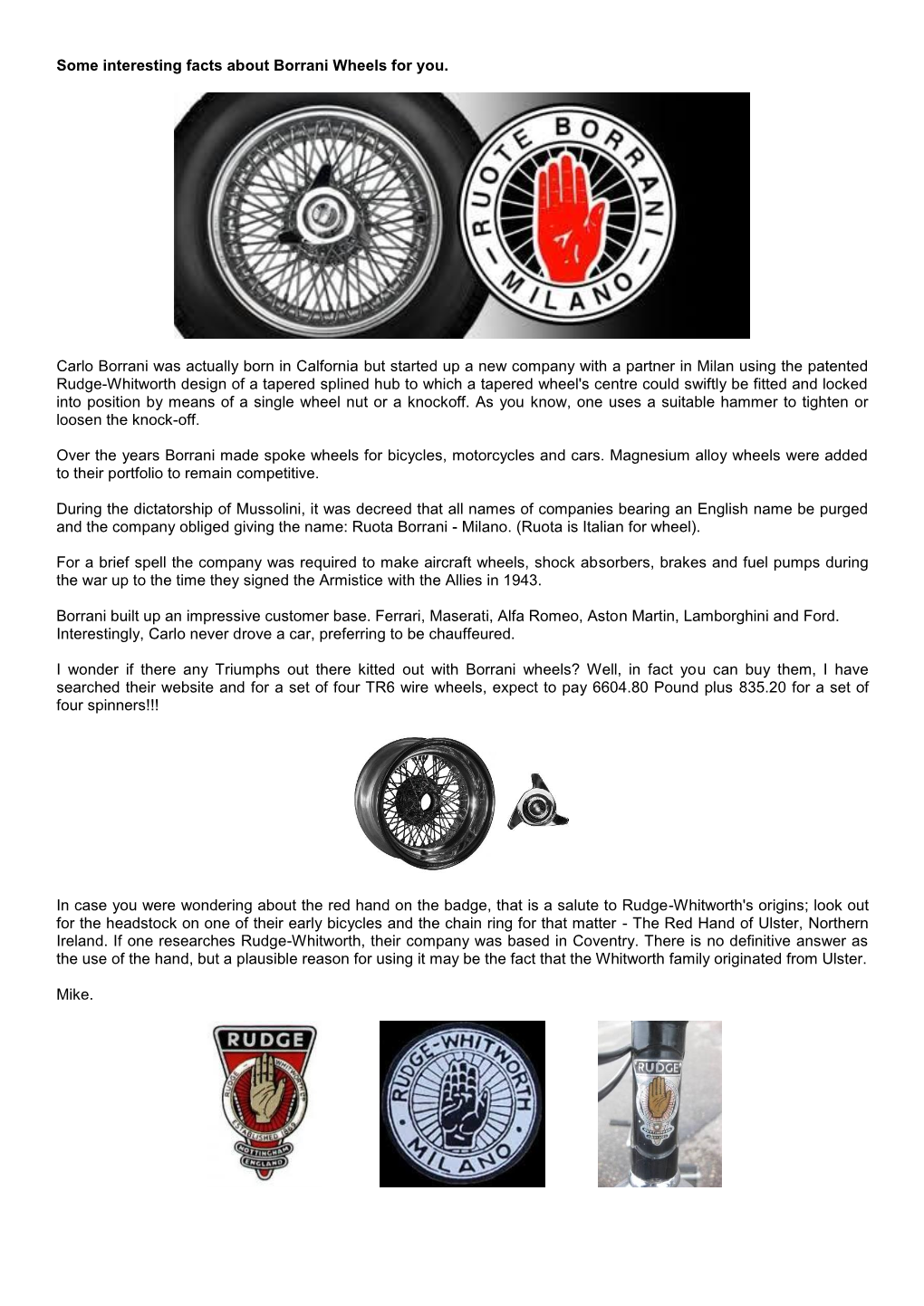 Some Interesting Facts About Borrani Wheels for You