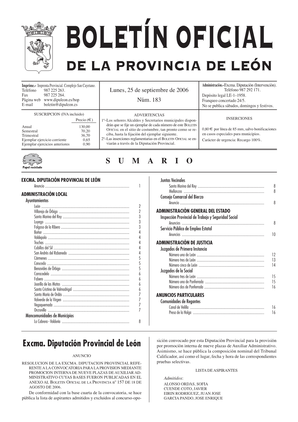 De La Provincia De León