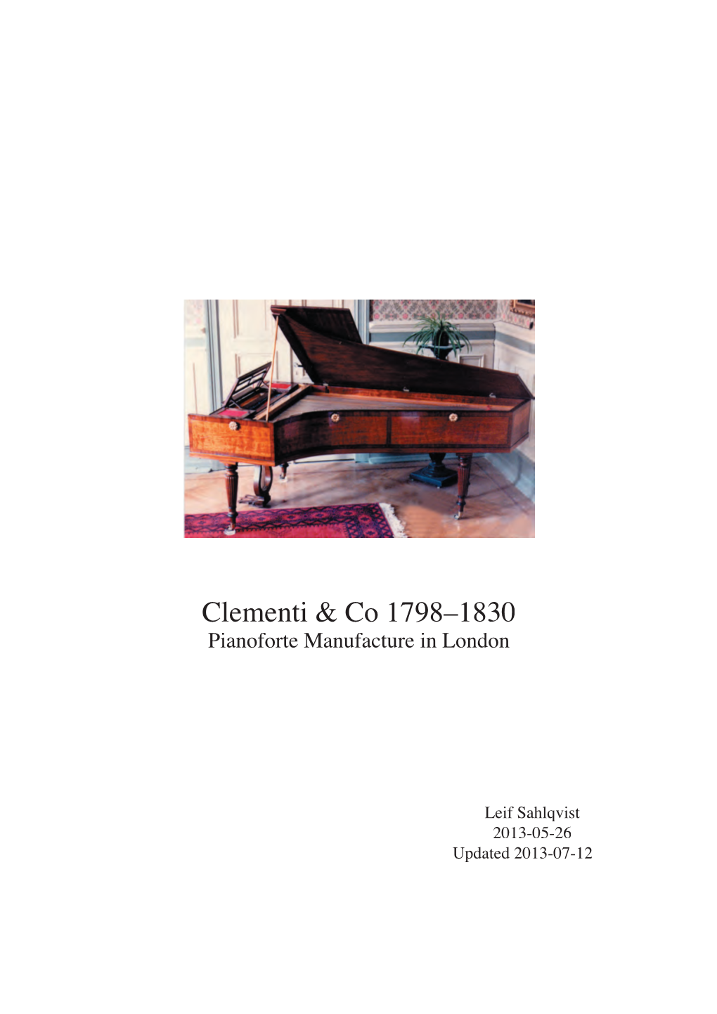 Clementi & Co 1798–1830