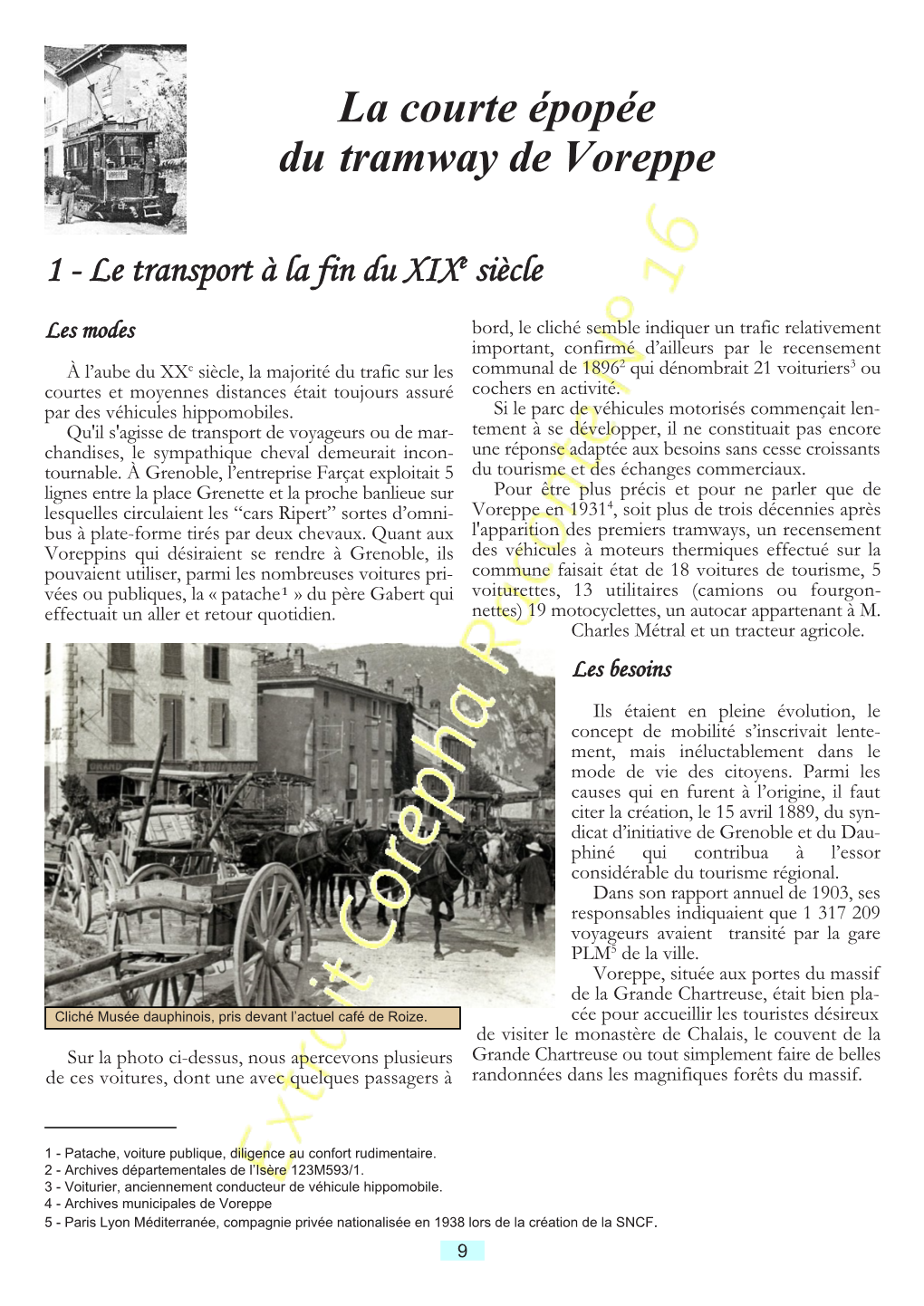 La Courte Épopée Du Tramway De Voreppe