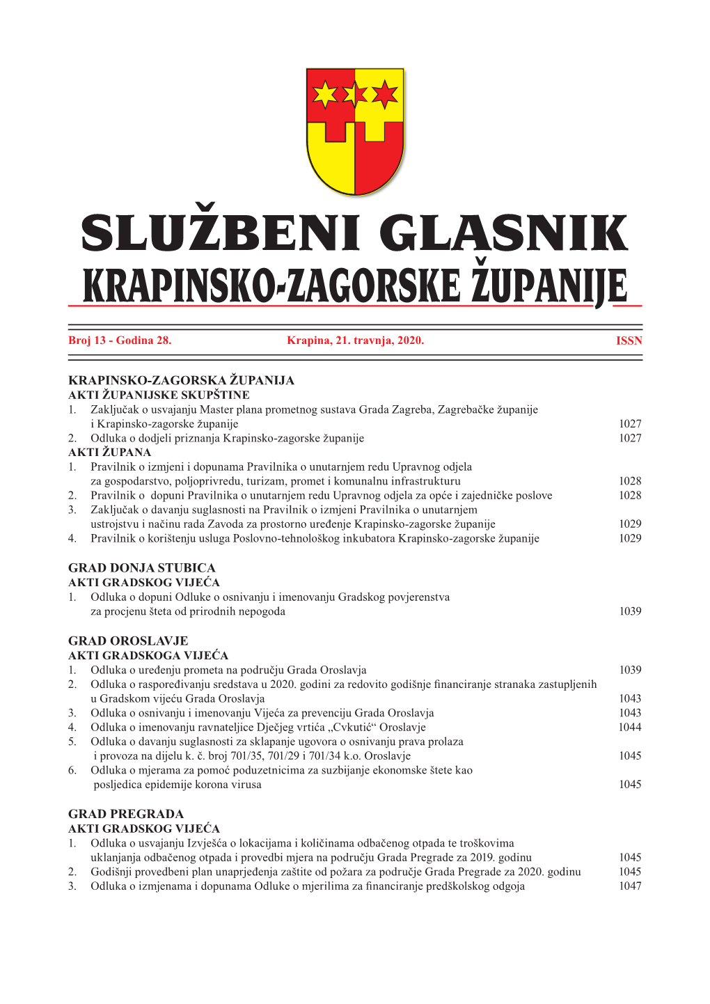 Odluka O Uređenju Prometa Na Području Grada Oroslavja 1039 2