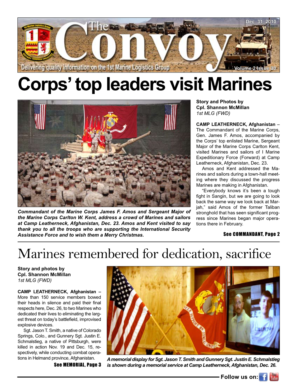 Corps' Top Leaders Visit Marines