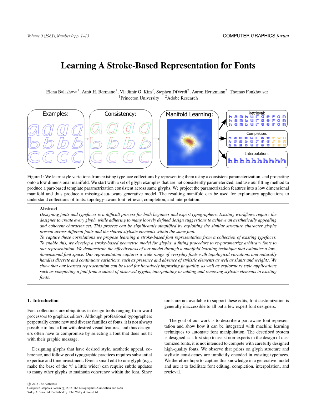 Learning a Stroke-Based Representation for Fonts