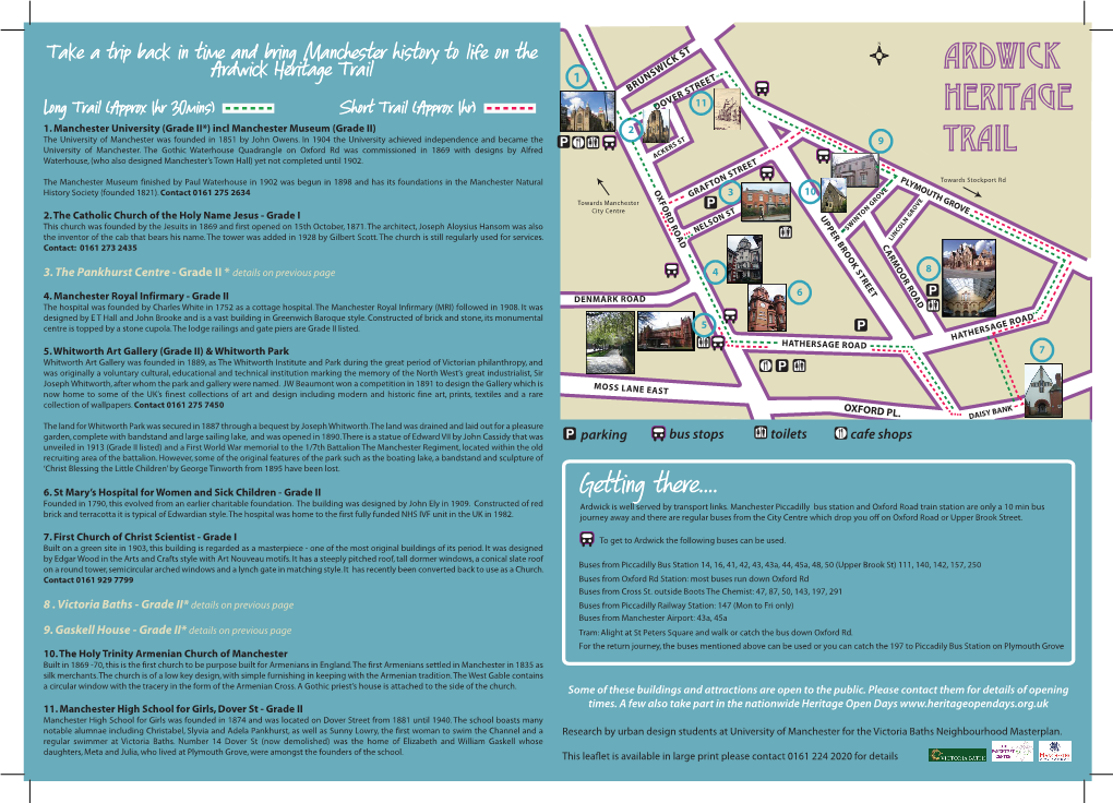 Ardwick Heritage Trail Handy Map