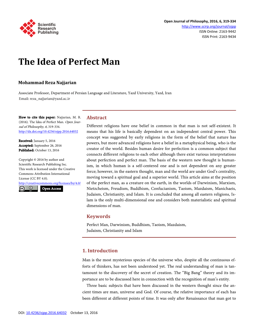 The Idea of Perfect Man