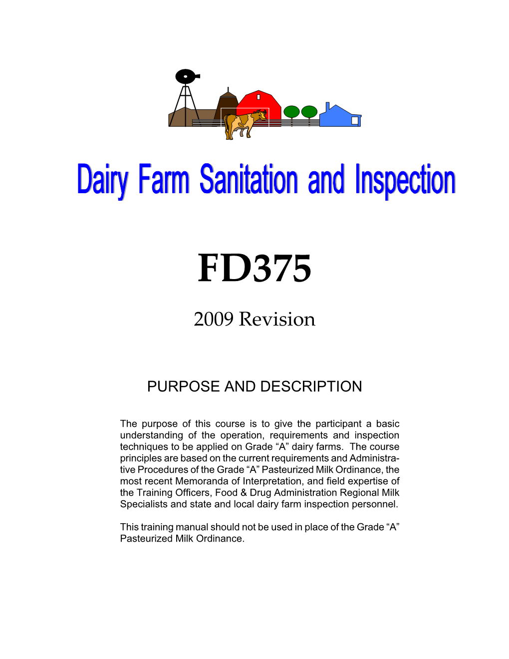 Inspection of Dairy Farms