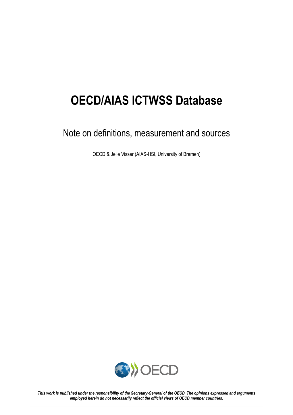 OECD/AIAS ICTWSS Database