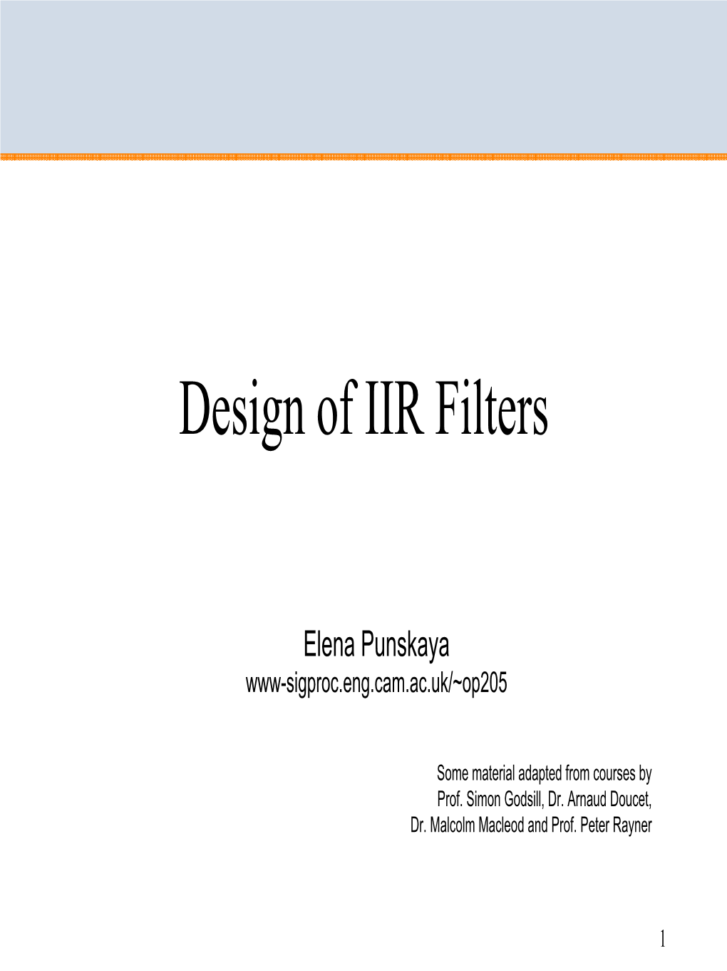 Design of IIR Filters.Pdf