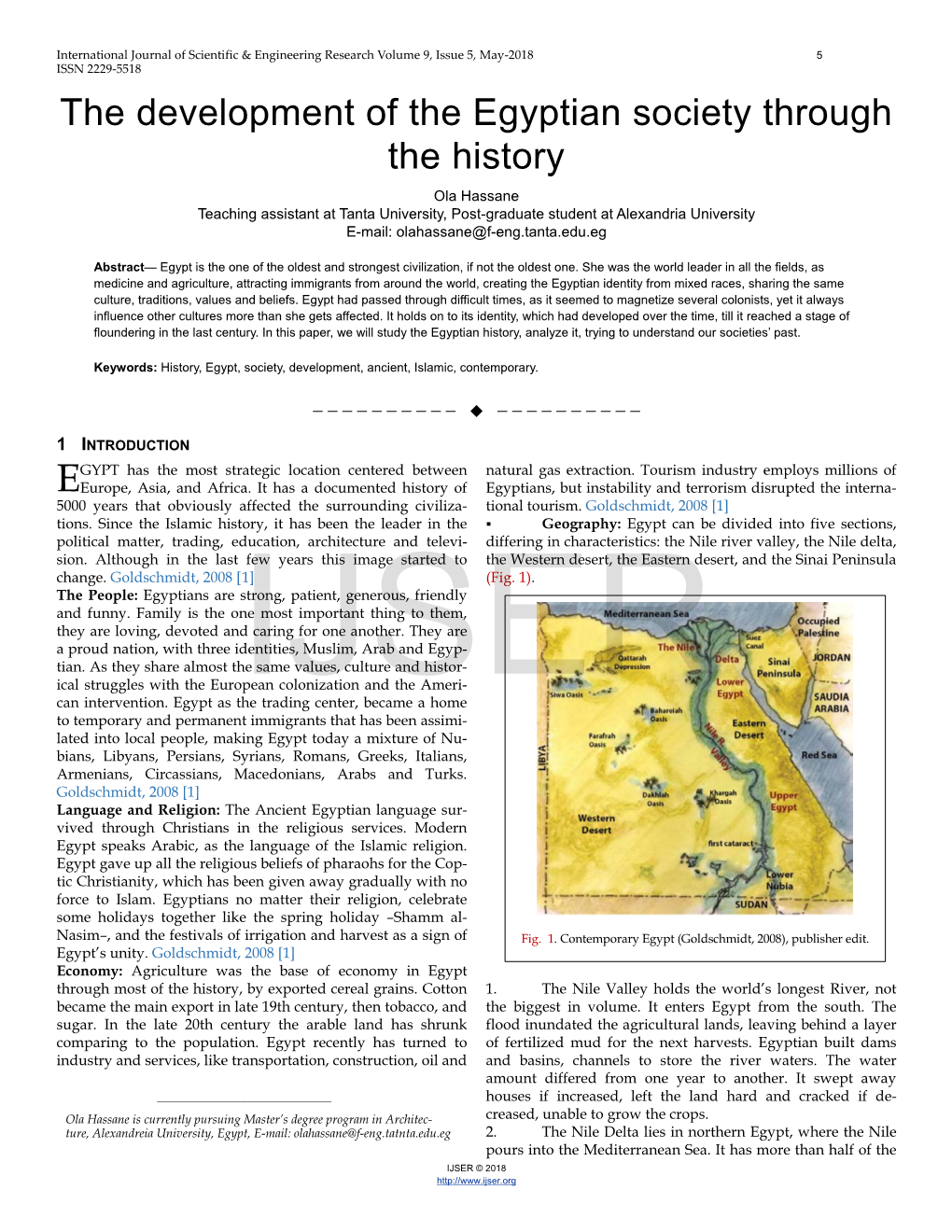 The Development of the Egyptian Society Through the History