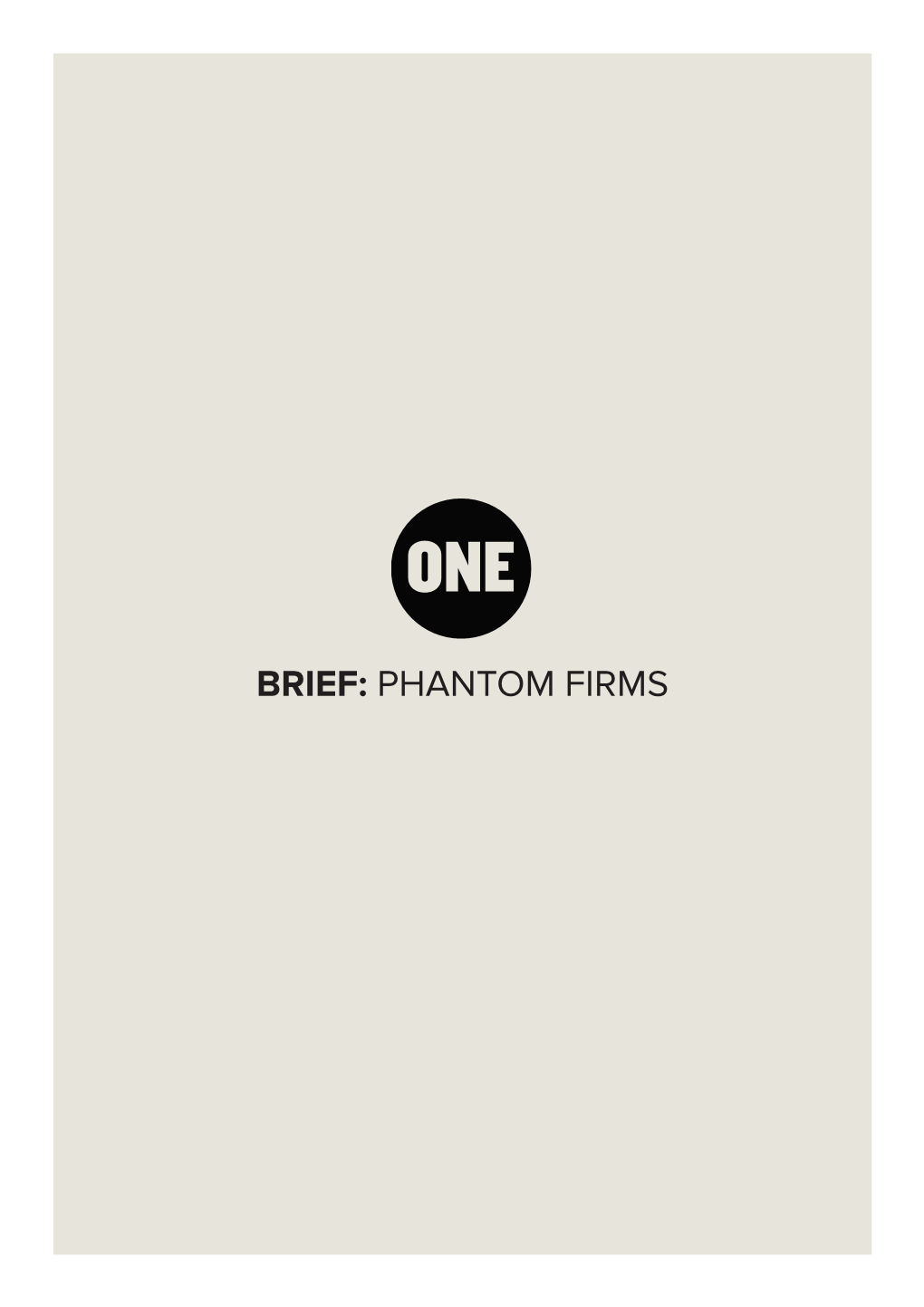 Brief: Phantom Firms What Are How to Phantom Firms? Stash the Cash in 3 Easy Steps