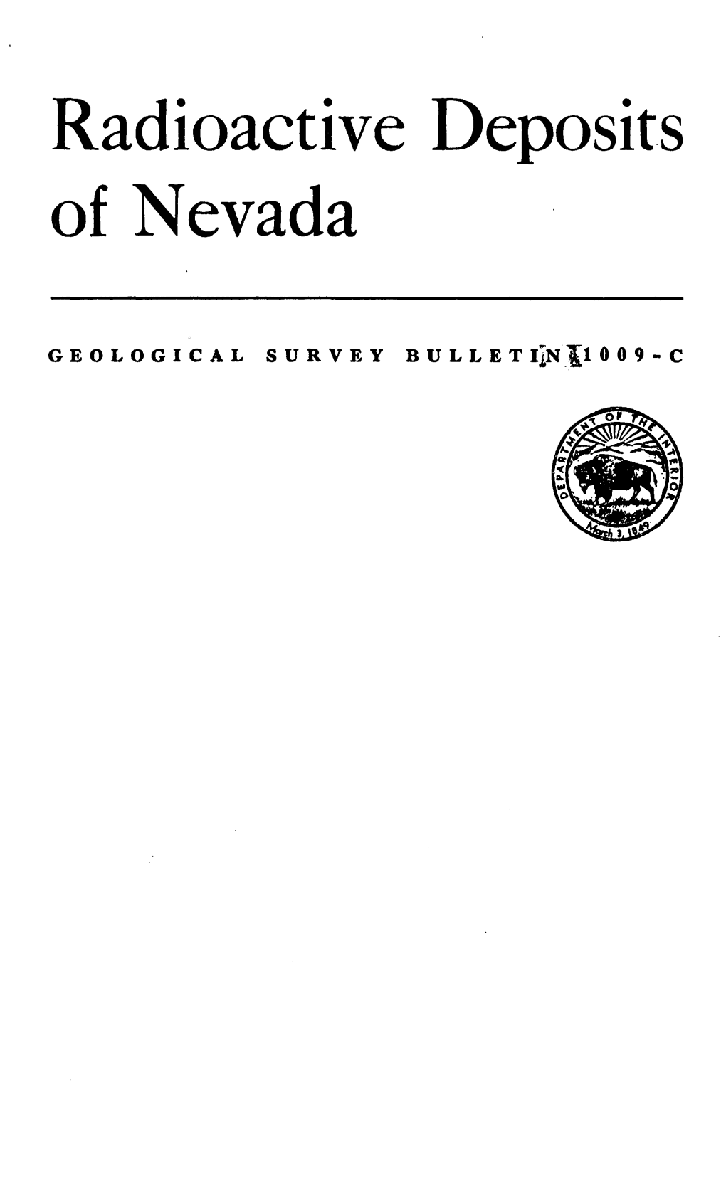 Radioactive Deposits of Nevada