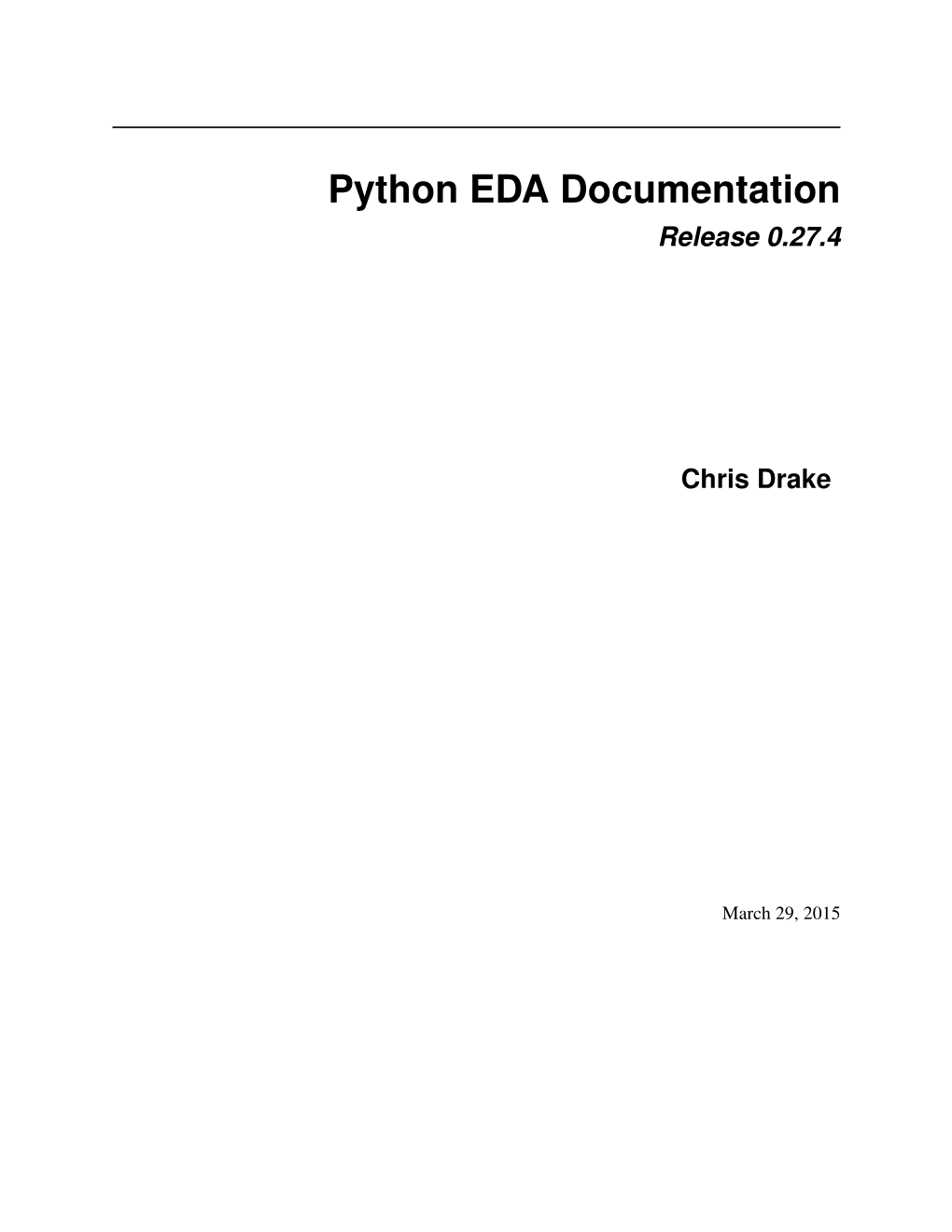 Python EDA Documentation Release 0.27.4