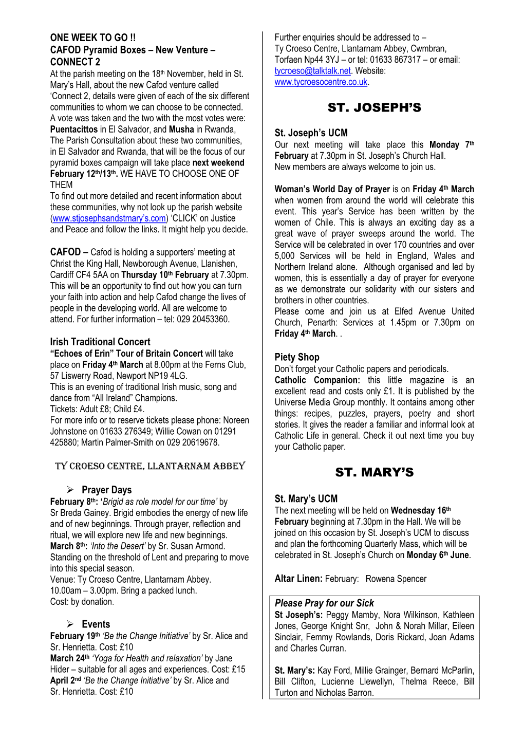 Parish Information