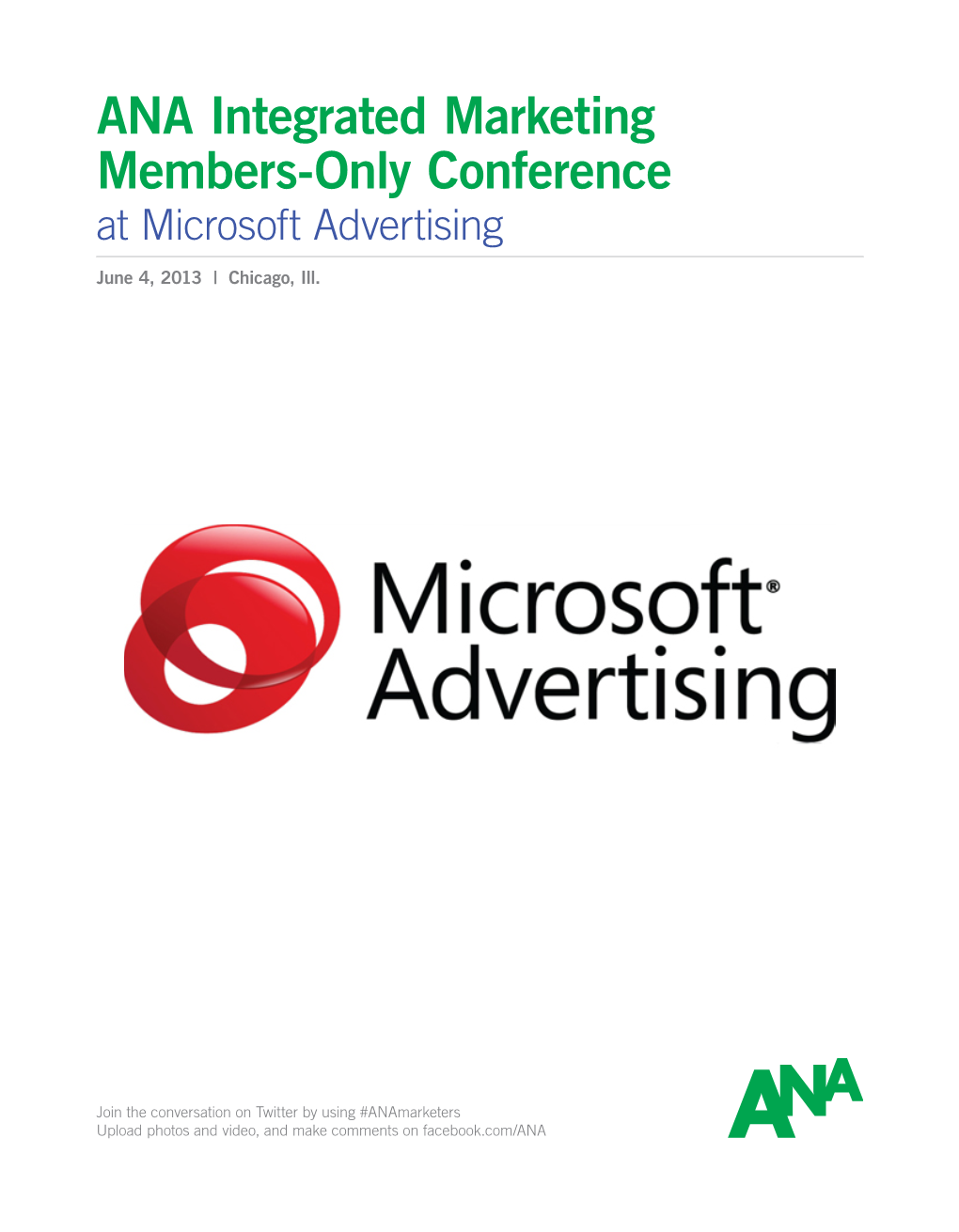 ANA Integrated Marketing Members-Only Conference at Microsoft Advertising