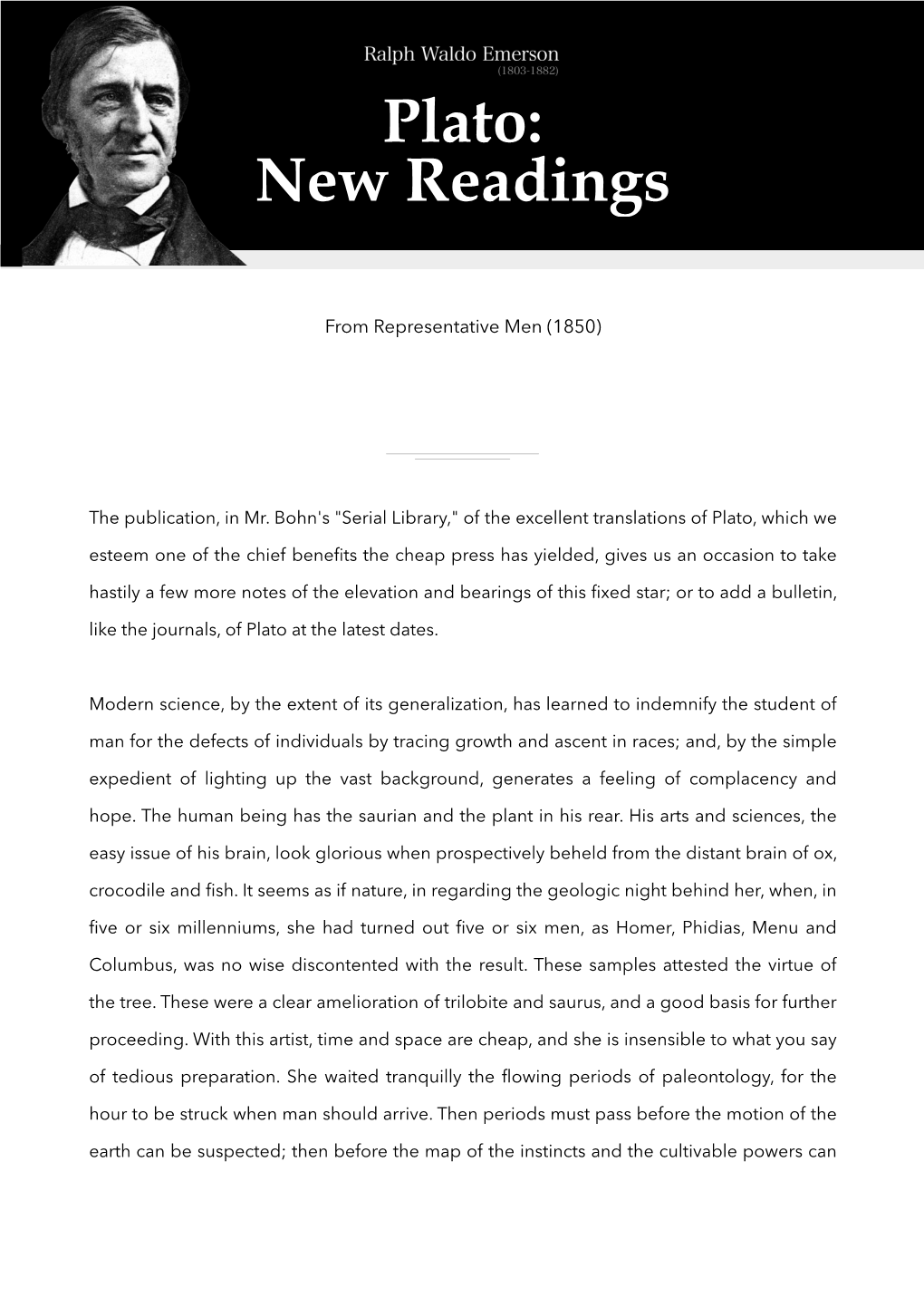 Plato: New Readings