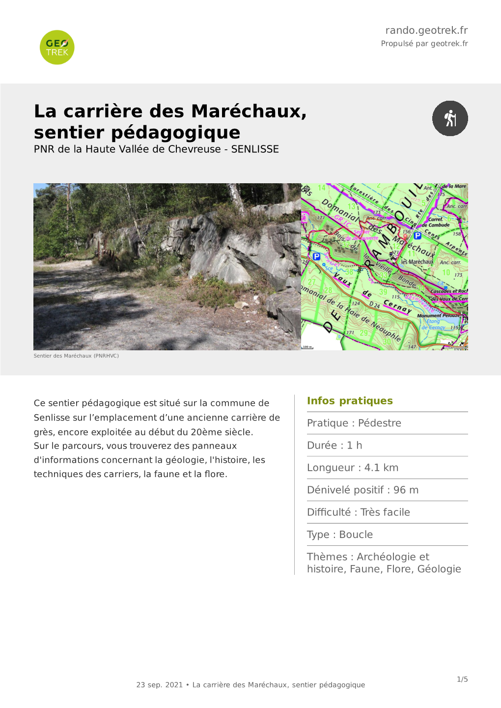 La Carrière Des Maréchaux, Sentier Pédagogique PNR De La Haute Vallée De Chevreuse - SENLISSE