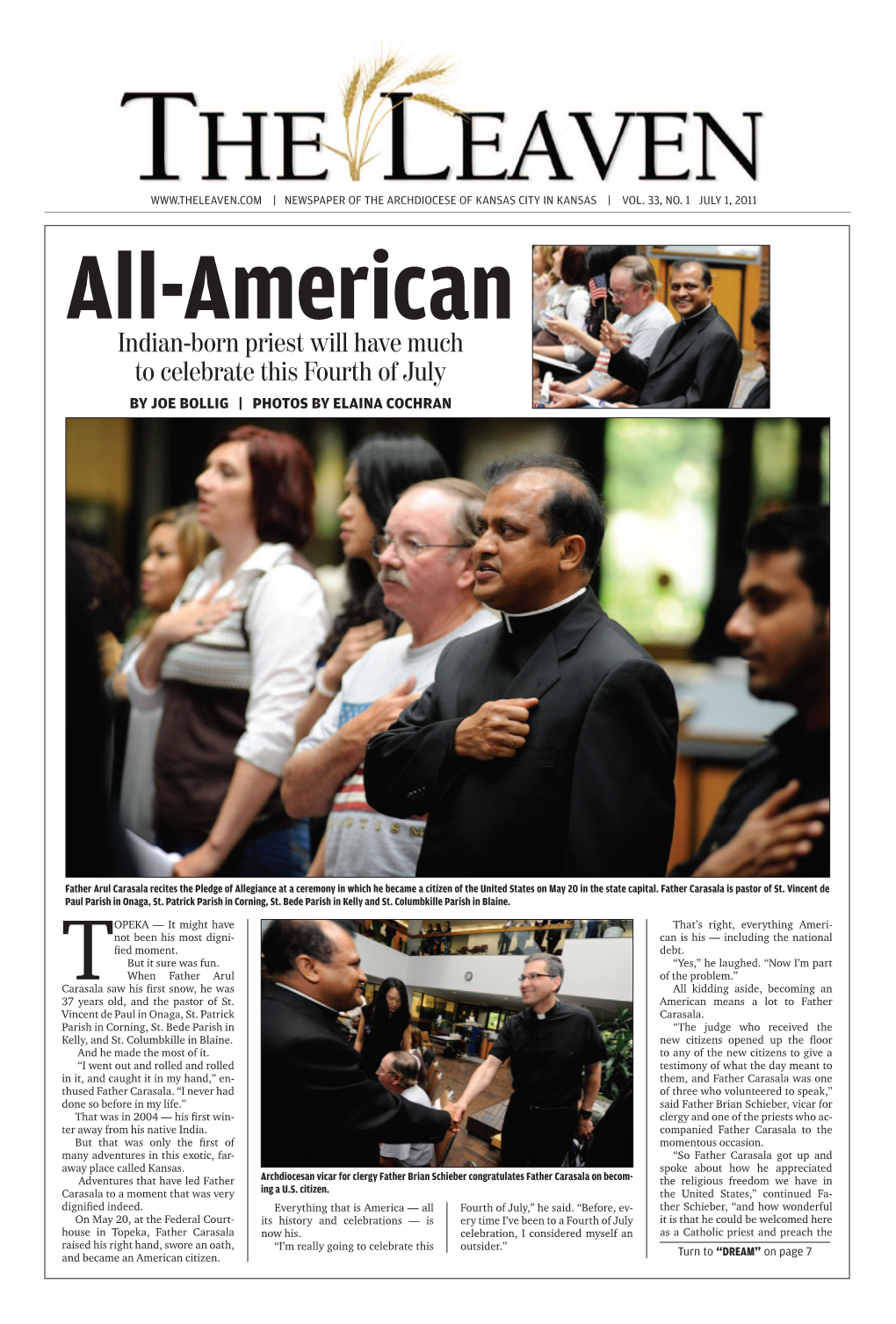 Indian-Born Priest Will Have Much to Celebrate This Fourth of July by Joe Bollig | Photos by Elaina Cochran