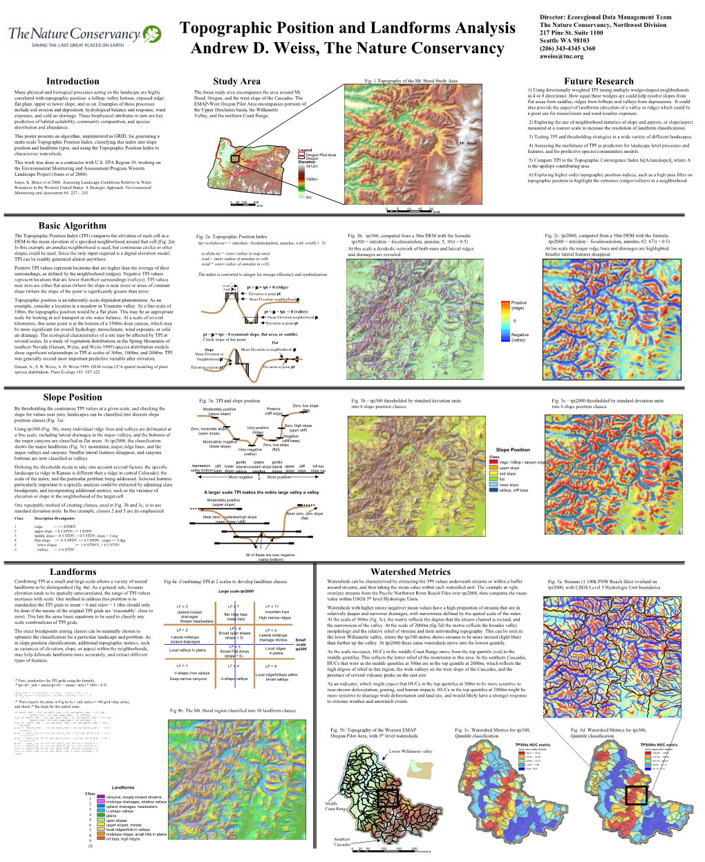 Topographic Position and Landforms Analysis Andrew D. Weiss, The