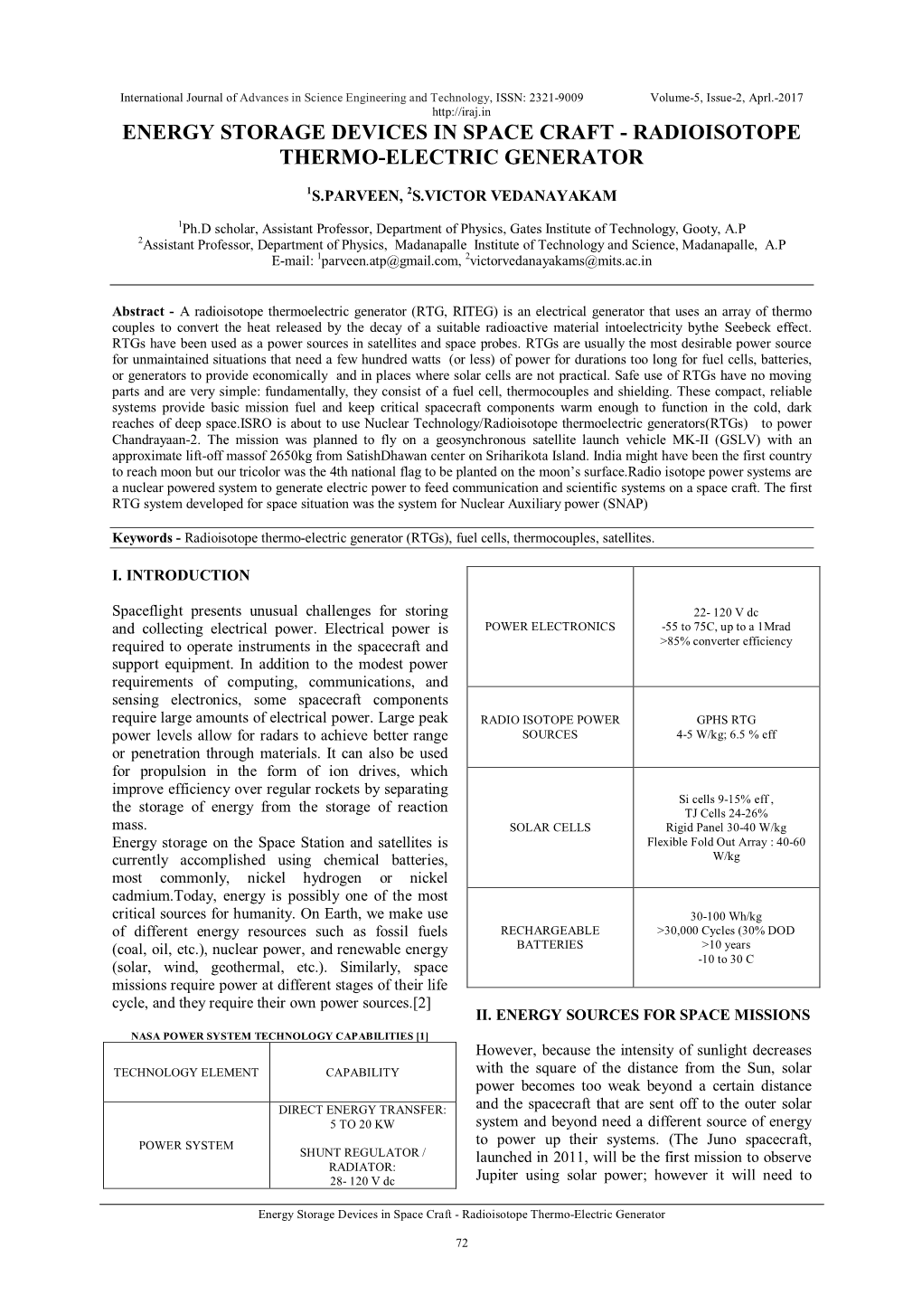 Radioisotope Thermo-Electric Generator