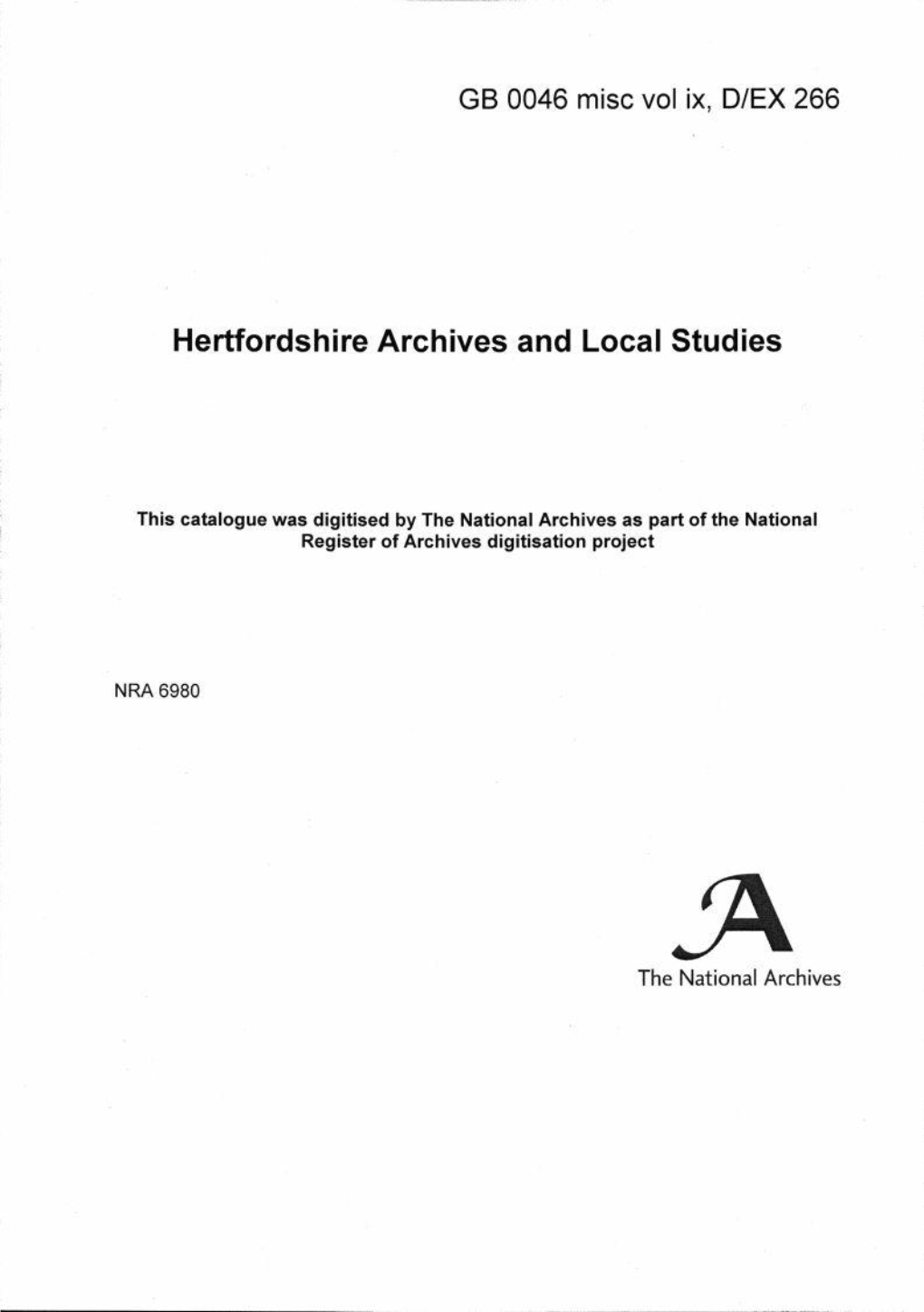 Hertfordshire Archives and Local Studies