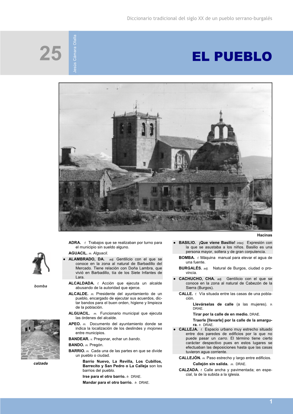 Diccionario Tradicional Del Siglo XX De Un Pueblo Serrano-Burgalés