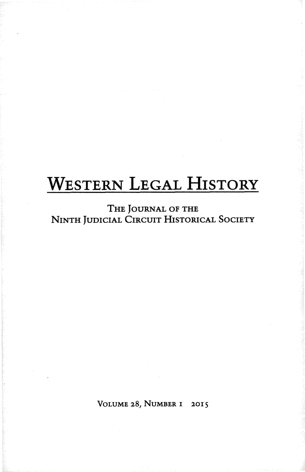 Western Legal History