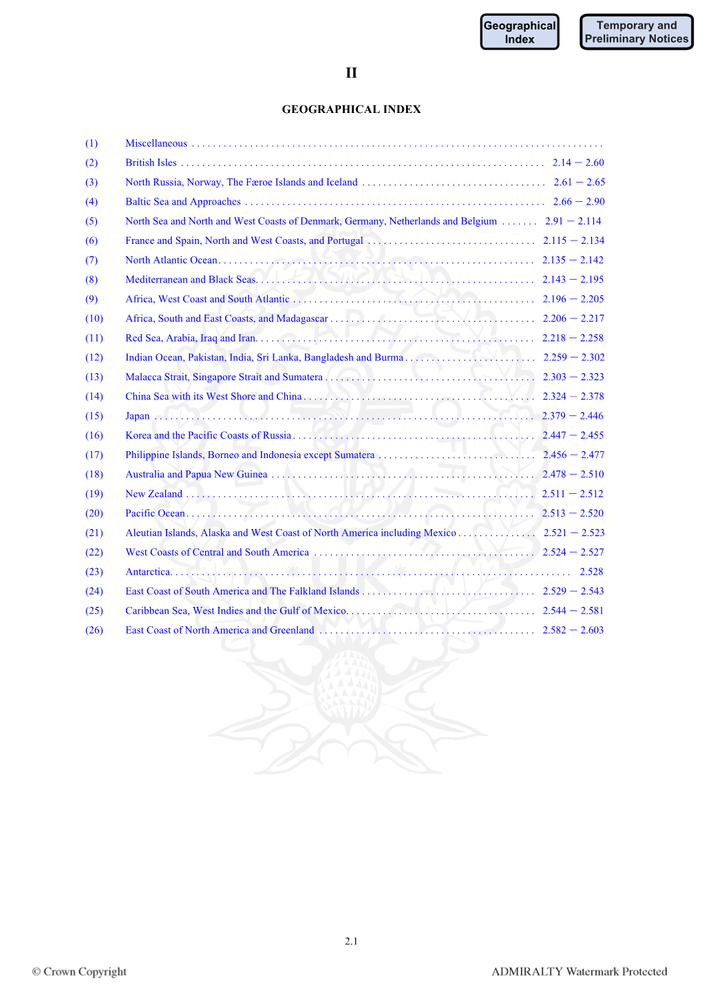 Annual Summary of Admiralty Notices to Mariners