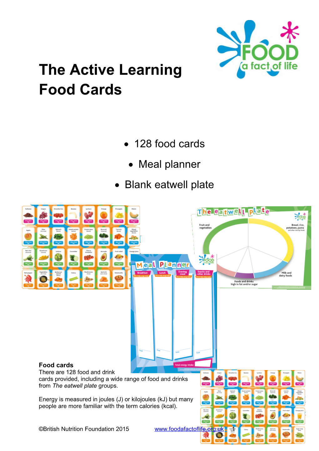 The Active Learning Food Cards