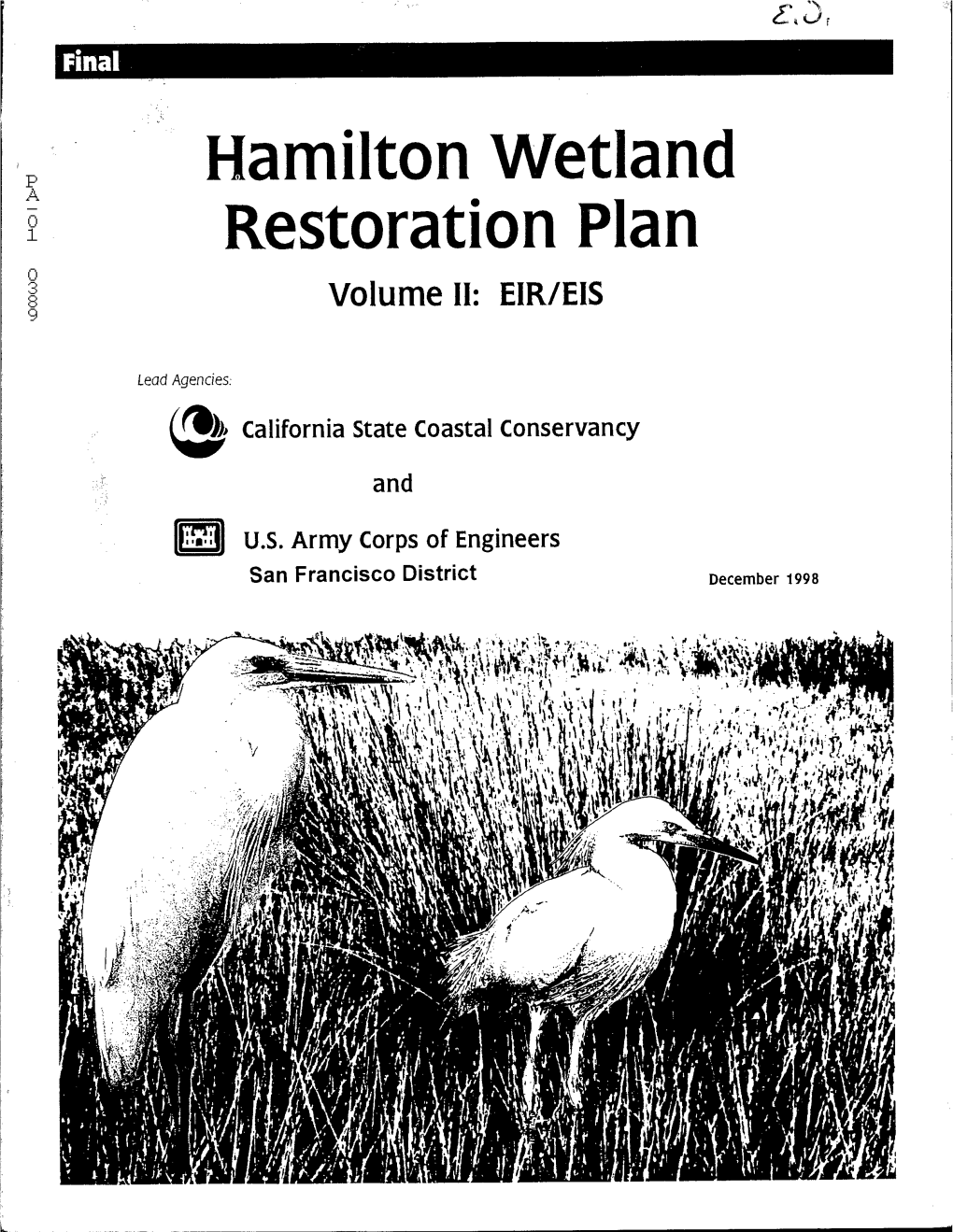 Hamilton Wetland Restoration Plan 9 1