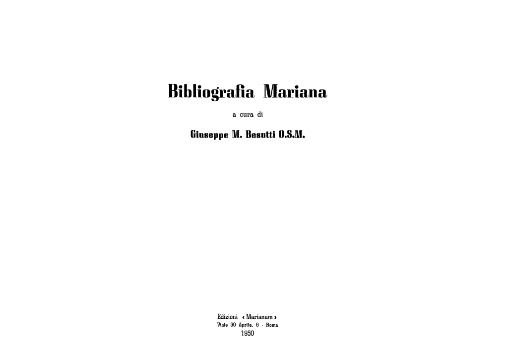 Bibliogralia Mariana