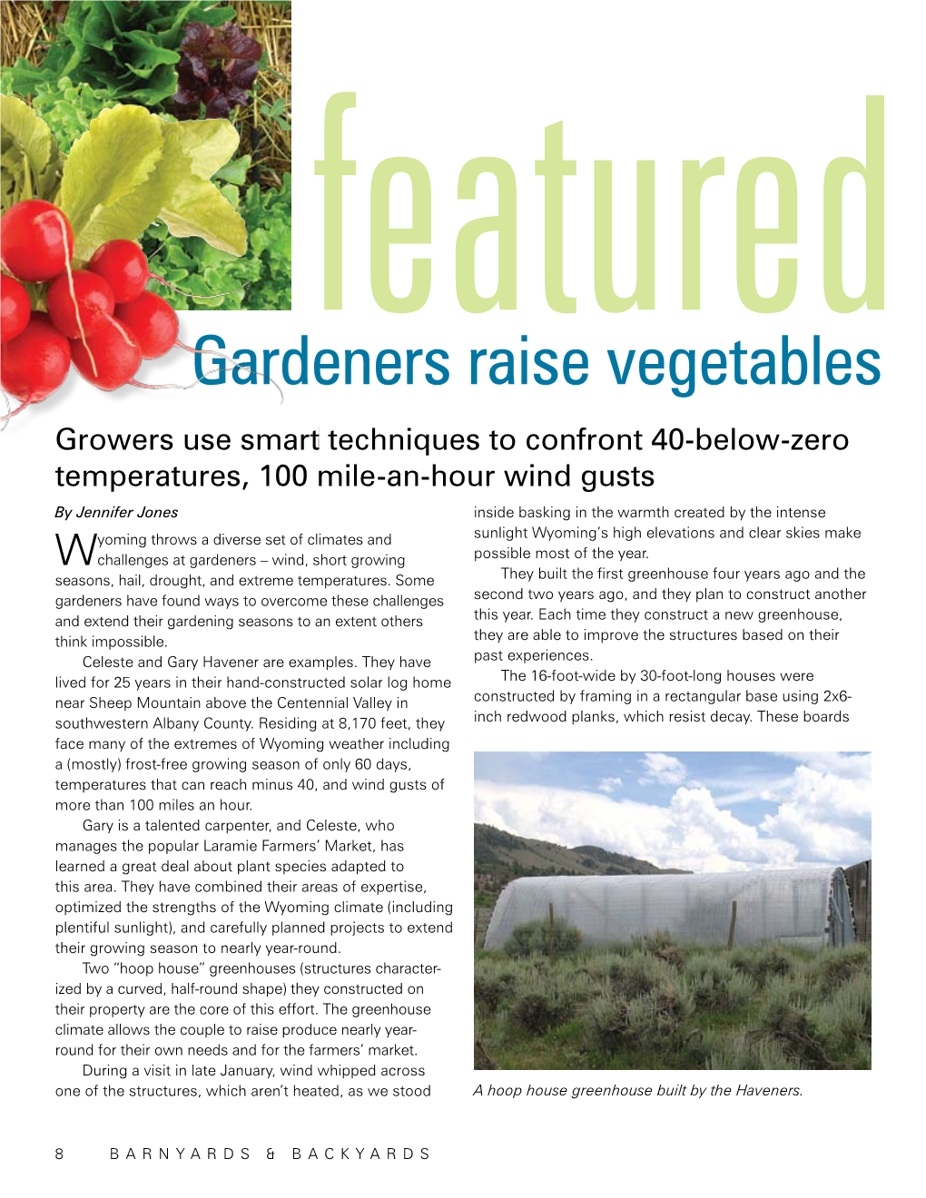 Featured Landowner:Gardeners Raise Vegetables Almost Year-Round At